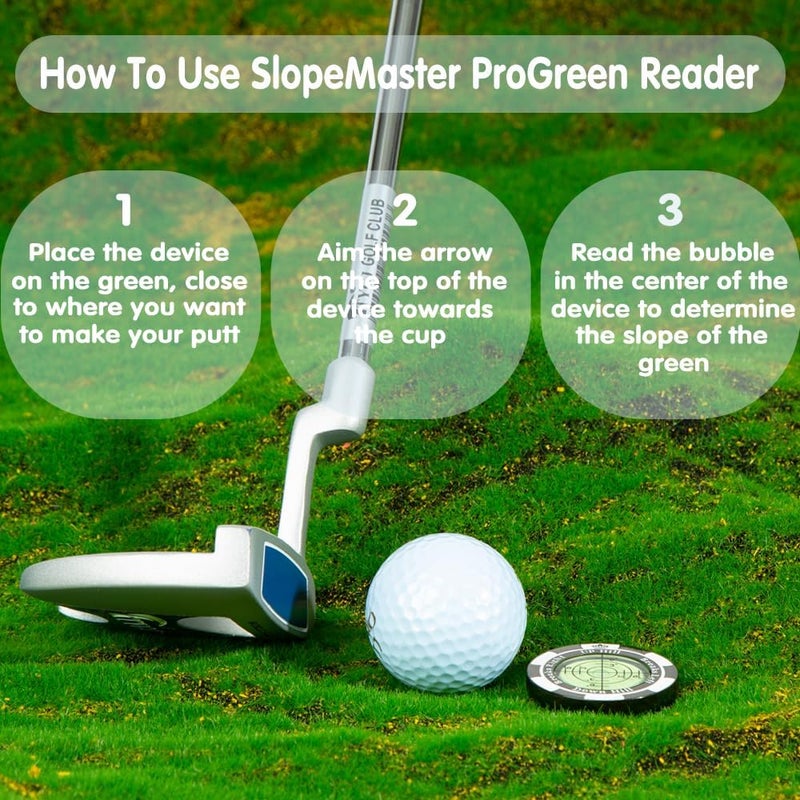 Prodigora SlopeMaster ProGreen Reader - Golf Ball Marker with High Precision Green Reading Aid Golf Accessories for Men Women - Image 4